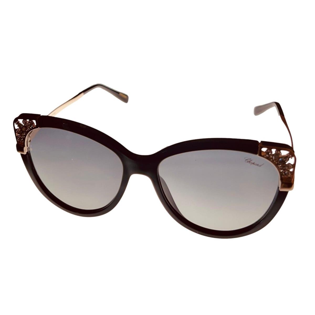 Chopard Women`s Sunglasses SCH233SN Oversize Glamour Plastic Black Crystals