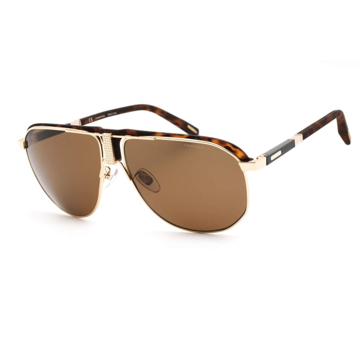 Chopard Sunglasses Shiny Rose Gold Havana Carbon Fiber Polarized SCHF82 300P - Frame: Shiny Rose Gold/Havana, Lens: Brown, Manufacturer: Black Yellow / Brown Blue