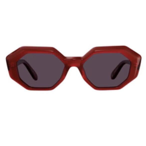 Garrett Leight Jacqueline Sun Cherry Red Sunglasses Octagon Frame Lucite