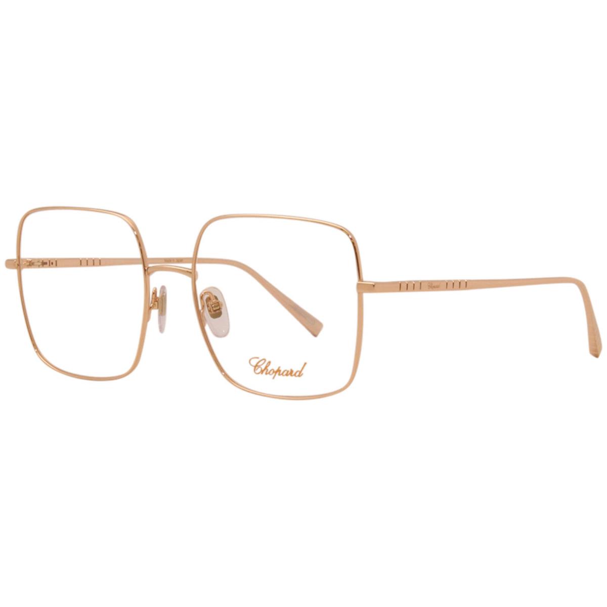 Chopard VCHF49M 08FC Eyeglasses Women`s Rose Gold Full Rim Square Optical Frame - Frame: Rose Gold