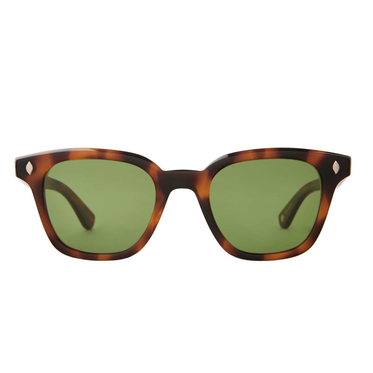 Garrett Leight Broadway Sun Brown Semi-flat/pure Green Spbrnsh/sfpgn Sunglasses - Frame: Brown Semi-Flat, Lens: Pure Green