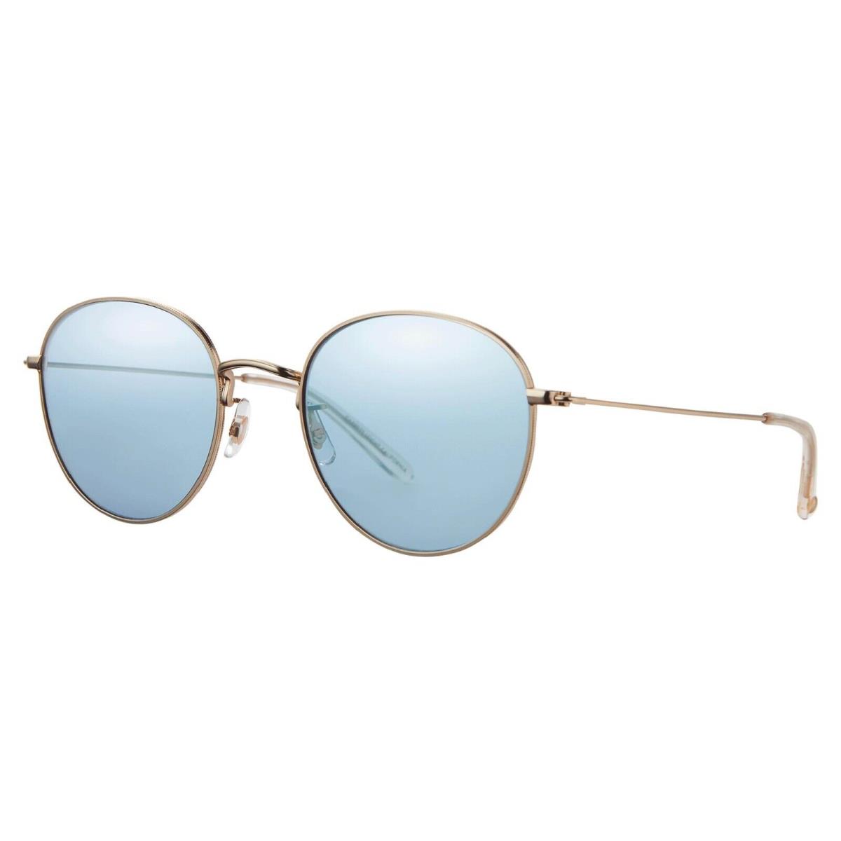 Garrett Leight Paloma M Sun Matte Gold Prosecco/layered Blue Mirrored Sunglasses