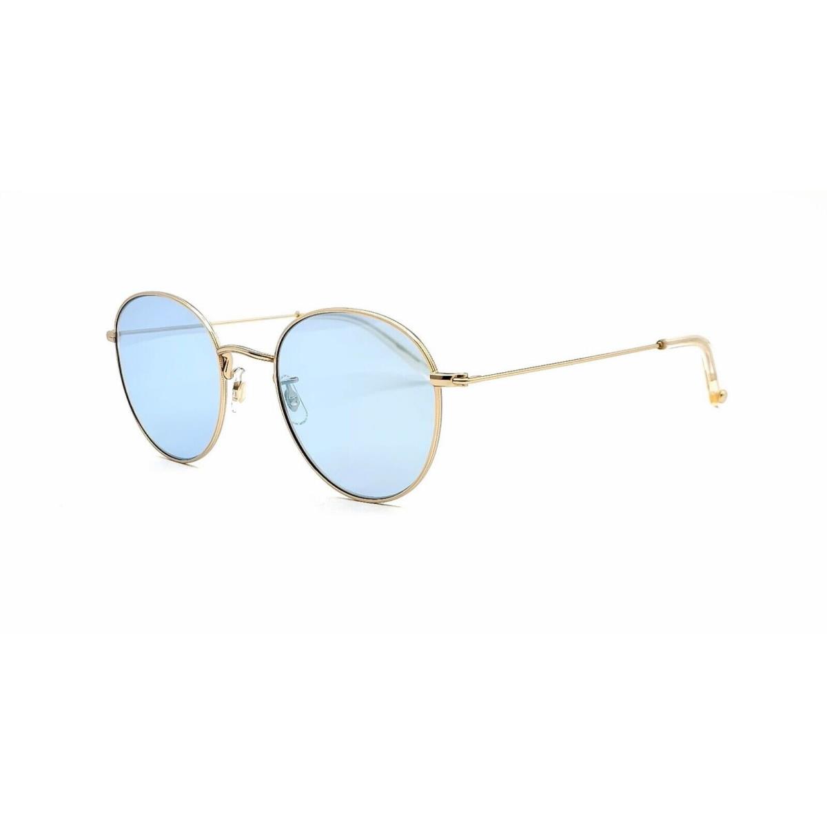 Garrett Leight Paloma M Sunglasses Mg/pro Gold/blue Flash Mirror Lenses 51 - Frame: Gold, Lens: Blue