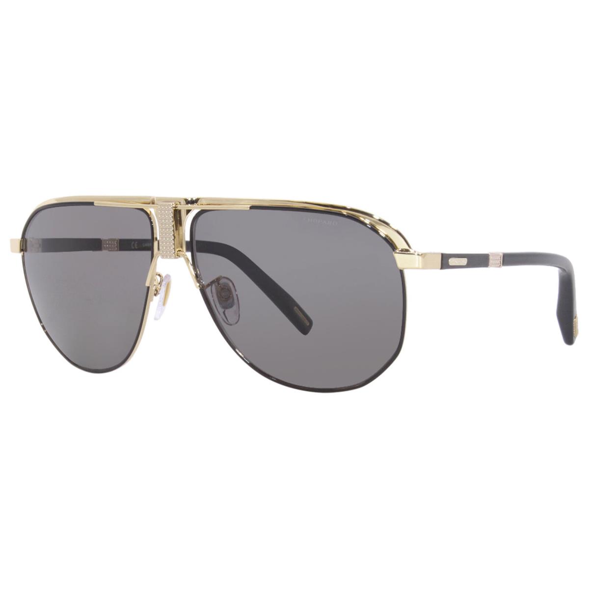 Chopard SCHF82 301P Sunglasses Women`s Gold-black/polarized Grey Lens Pilot 62mm - Frame: Gold, Lens: Gray