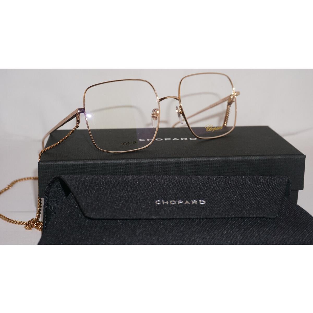 Chopard Eyeglasses Rose Gold with Chain VCHF49 0300 55 18 135