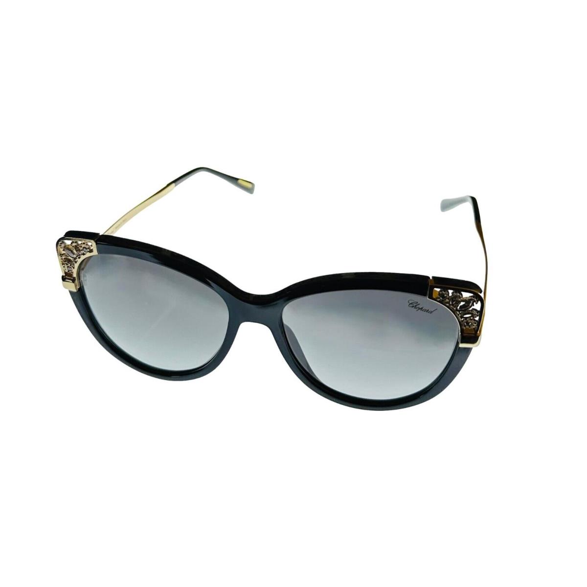 Chopard Women`s Black Gold Plastic Cat Eye Sunglass SCH233S. 700