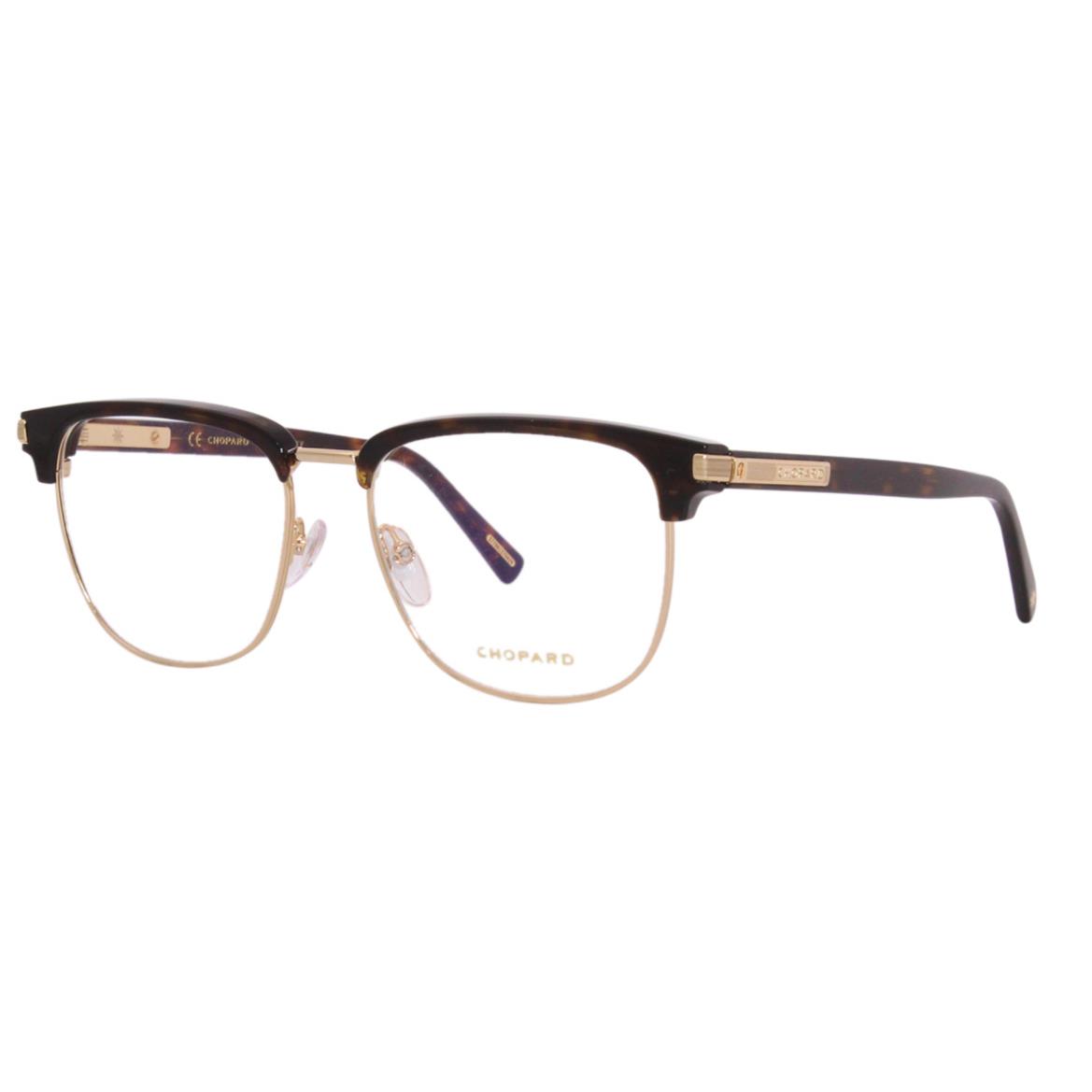 Chopard VCH297 722Y 54 Eyeglasses Frame Men`s Havana/gold Full Rim Square