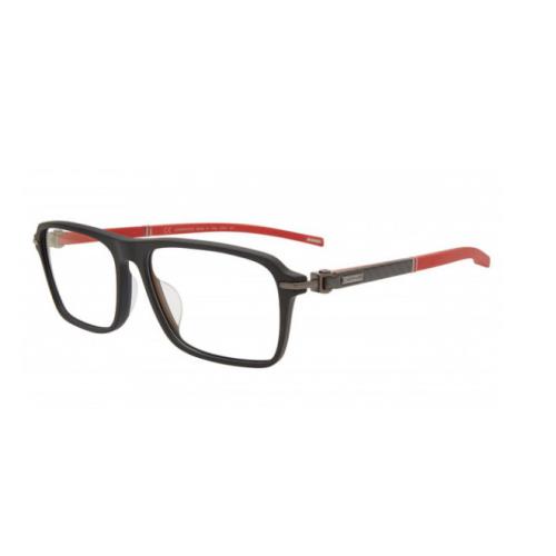 Chopard Men`s Eyeglasses Black Red Plastic Rectangular Shape Frame VCH310 0703