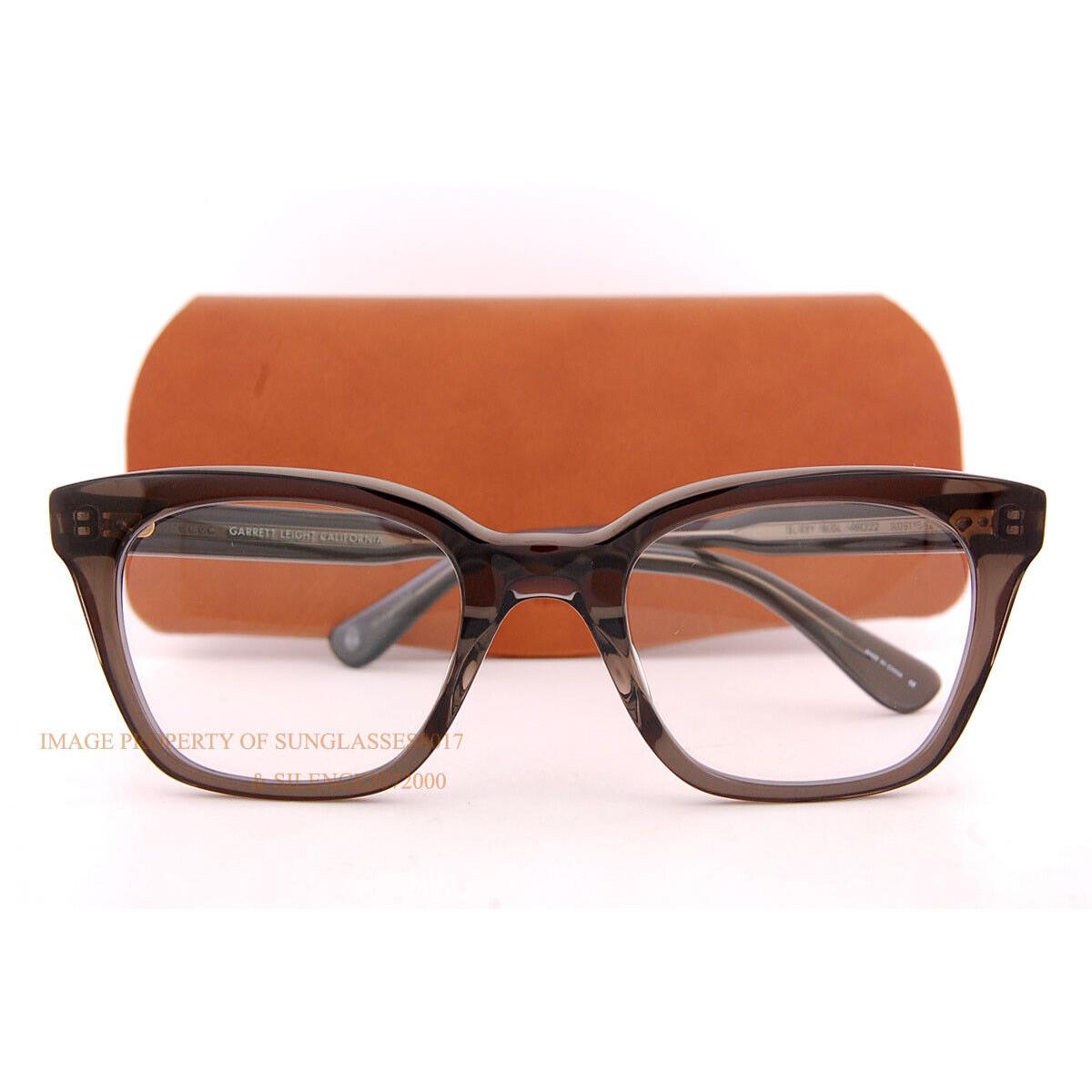 Garrett Leight Eyeglass Frames El Rey 1102-48-BLGL Black Glass Men