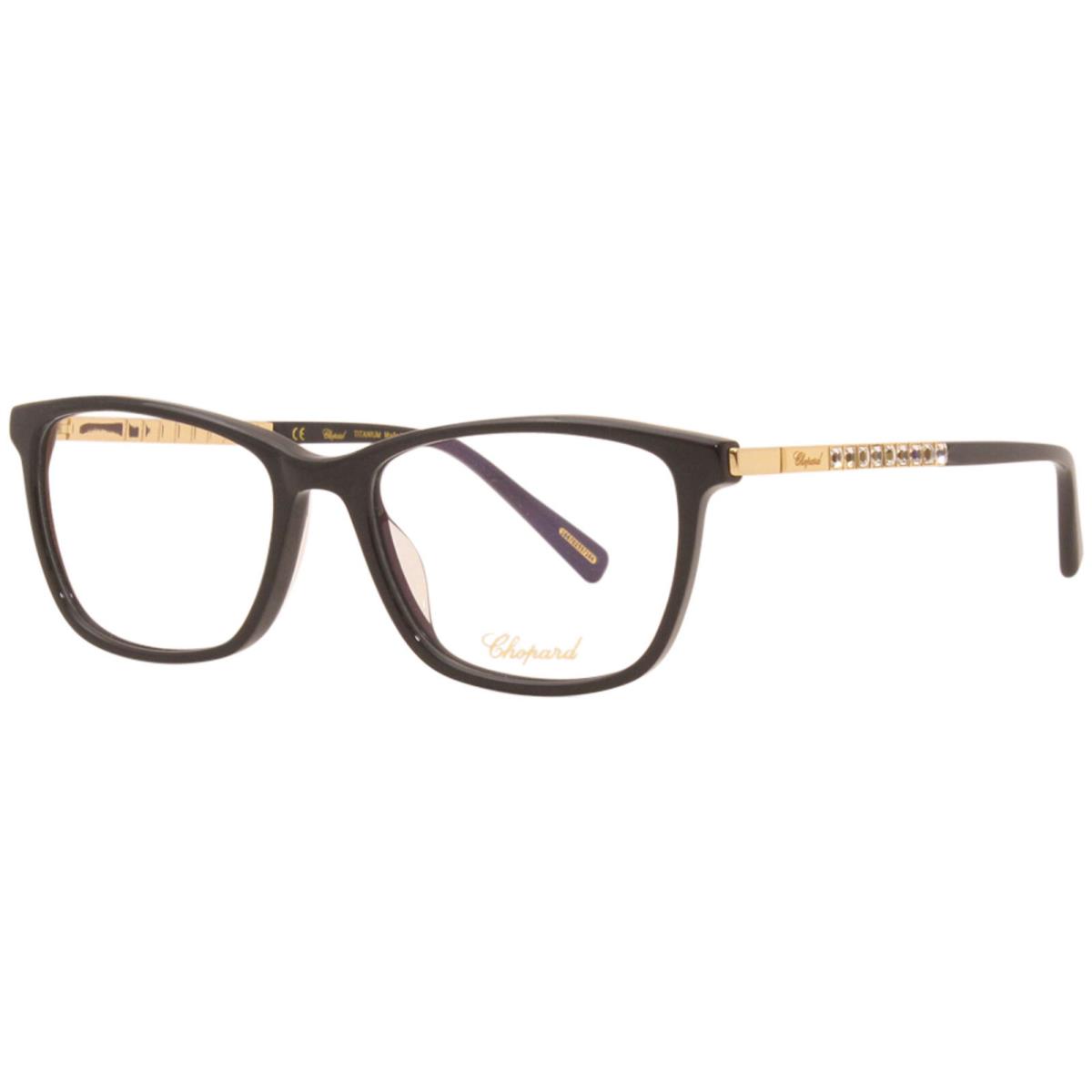 Chopard VCH275S 0700 Eyeglasses Women`s Black Full Rim Cat-eye Optical Frame