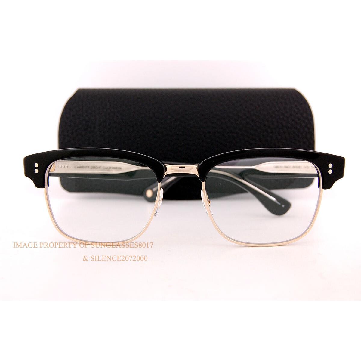 Garrett Leight Eyeglass Frames Gibson 3059-51-BK-G Black/gold For Men