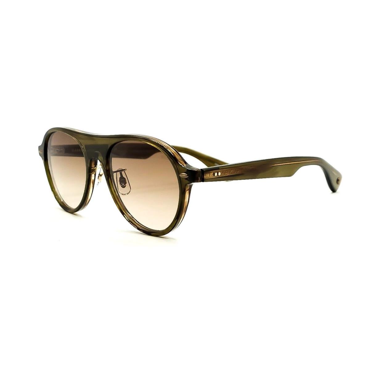 Garret Leight Lady Eckhart Sunglasses Olive Tortoise /brown Gradient Size 50