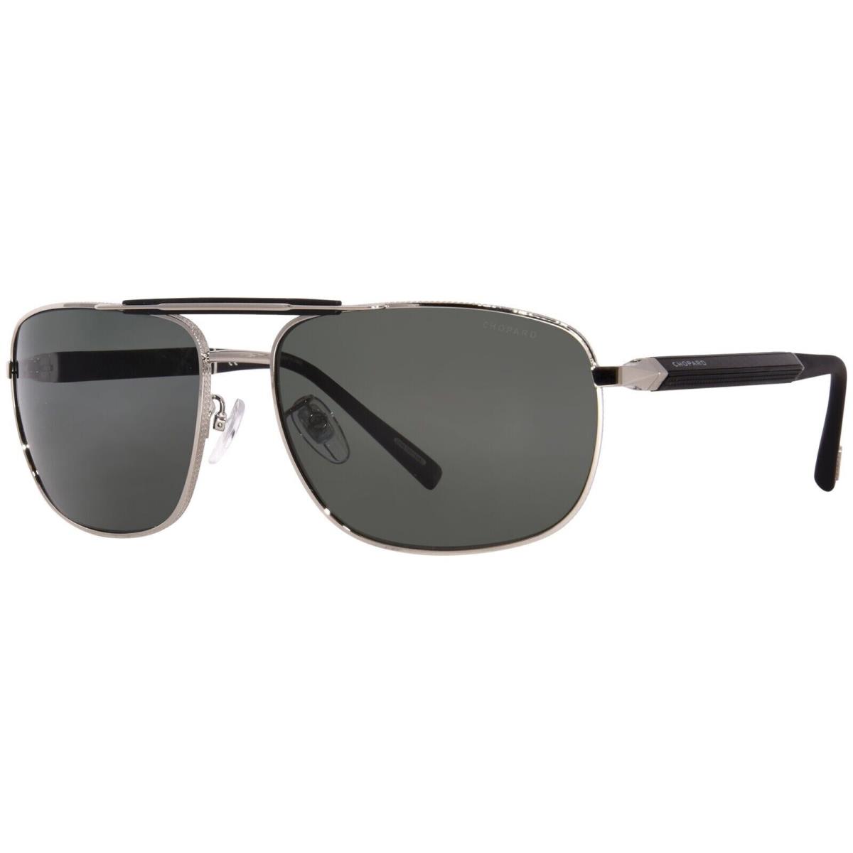 Chopard SCHF81 579P Shiny Ruthenium/ Green Lens Sunglasses 62mm - Frame: Shiny Ruthenium, Lens: Green