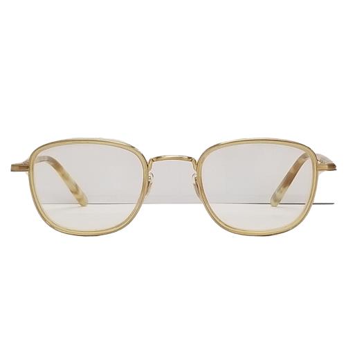 Garrett Leight Eyeglasses Frame Women Yellow Gold Square Glasses Garfield 46-24