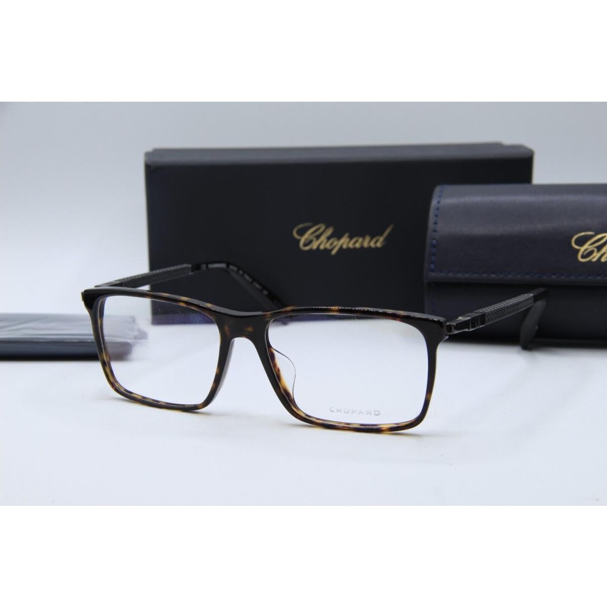 Chopard Vch 295 0722 Havana Gunmetal Frames Eyeglasses 57-16