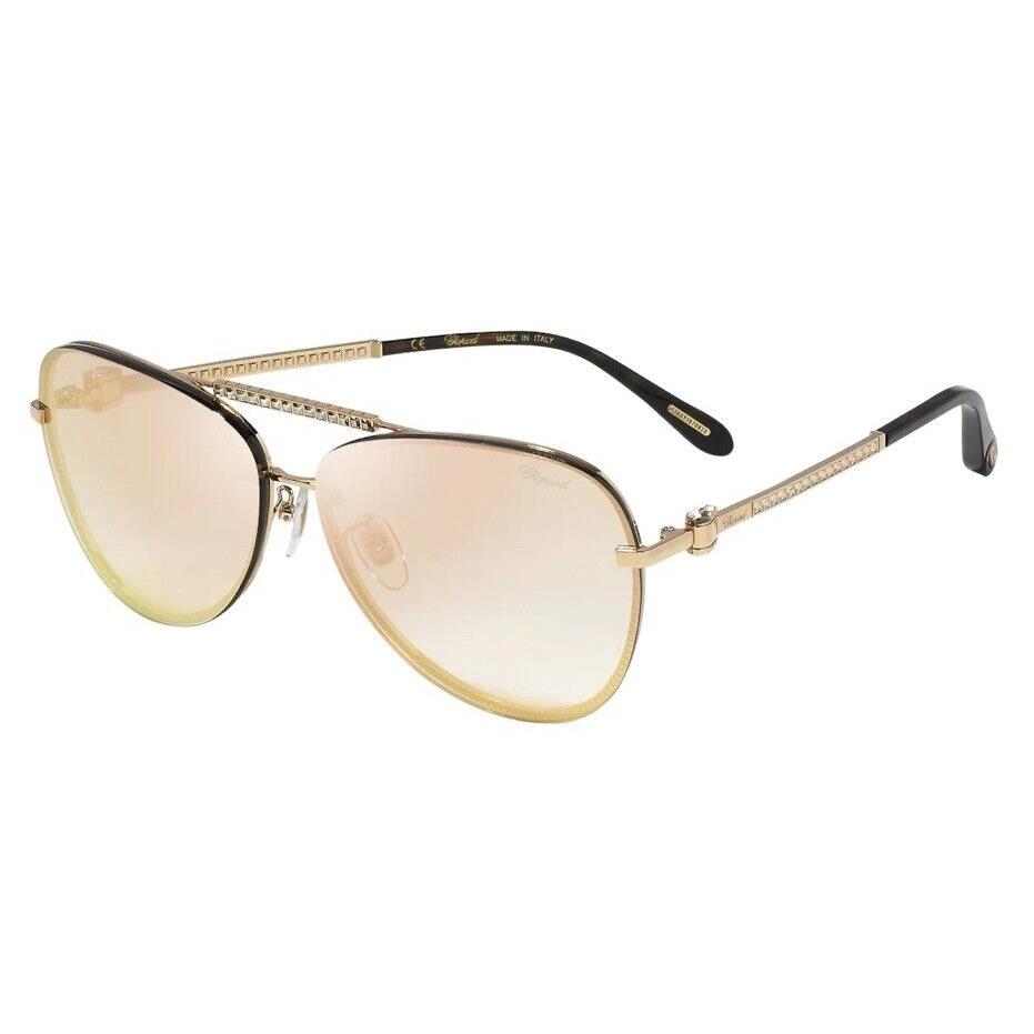 Chopard SCHF10S 08FC Sunglasses Women`s Shiny Copper Gold