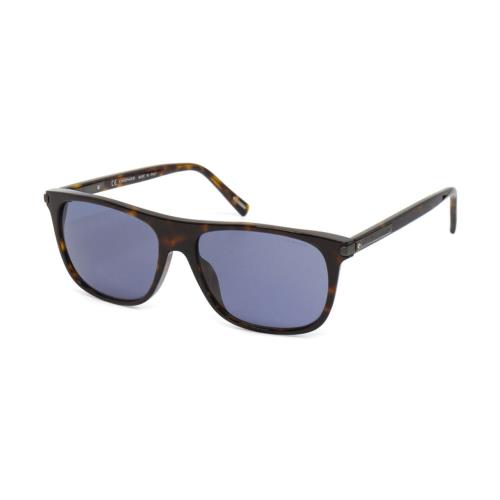 Chopard SCH294 Unisex Panthos Sunglasses Brown Tortoise Gunmetal/grey Blue 57 mm