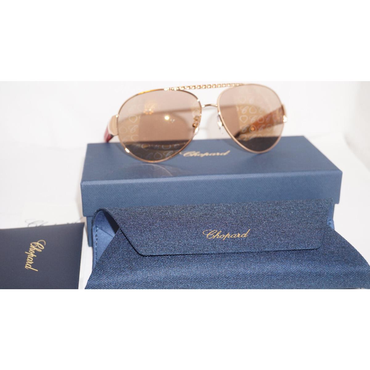 Chopard Sunglasses Aviator Gold Red Monogram Gold SCH994O 8FCL 63 13 130