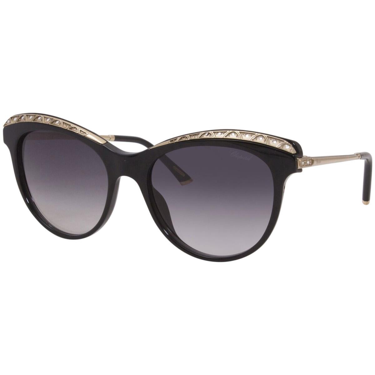 Chopard SCH271S 0700 Sunglasses Women`s Black-gold/grey Gradient Lenses 55mm