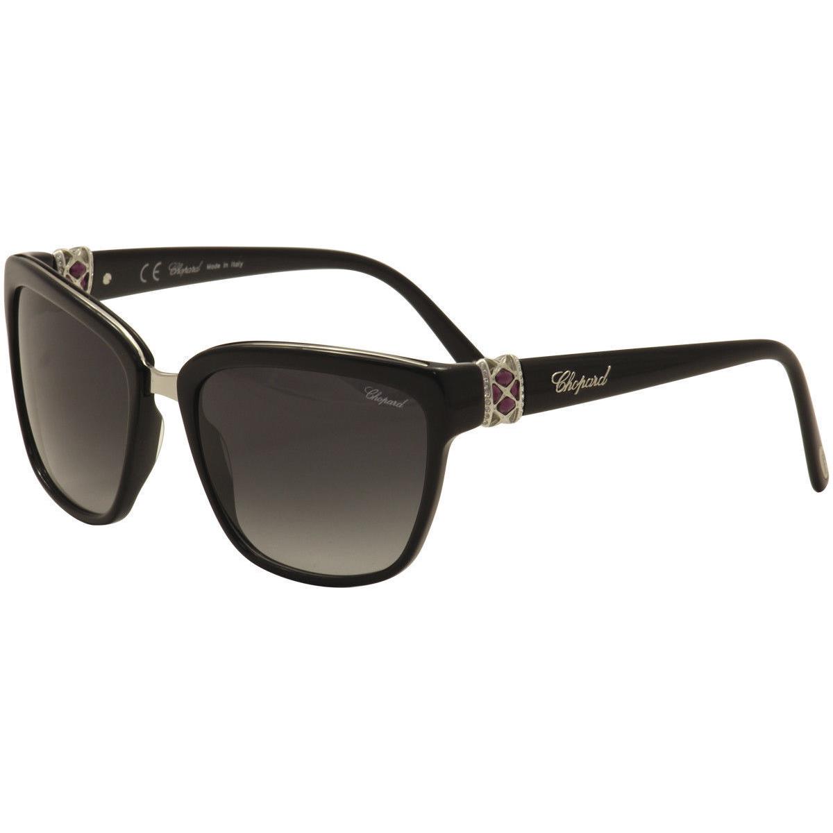 Chopard Women`s SCH210S SCH210S 700Y 57MM Black / Silver Fashion Sunglasses 57mm