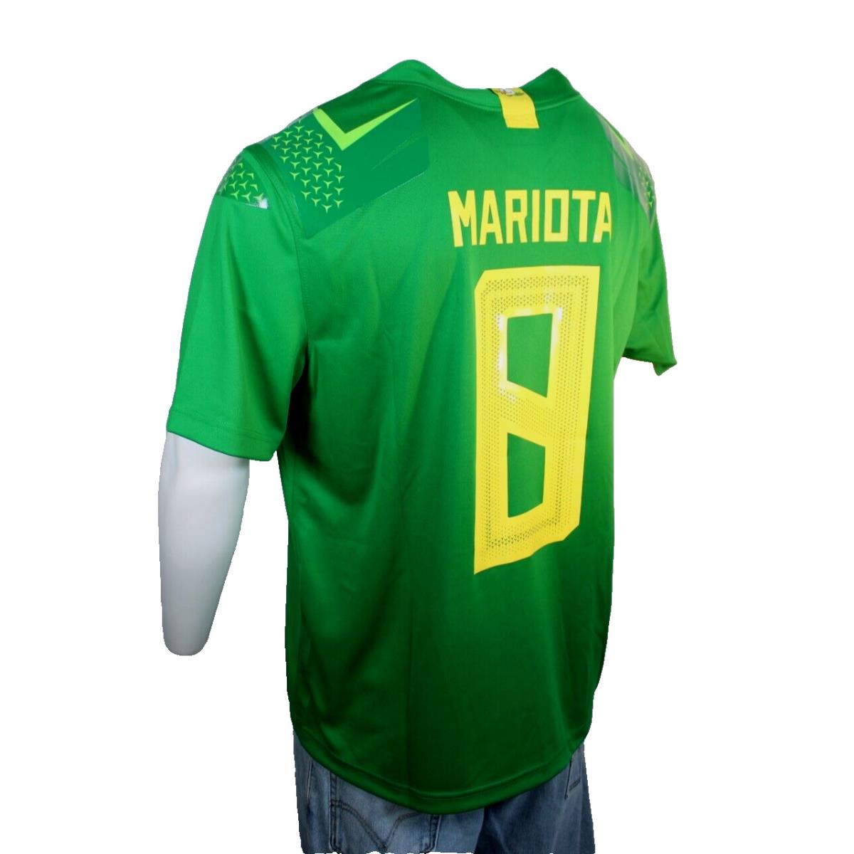 Nike Oregon Ducks Size L Mariota Apple Green Team Logo Men Football Jersey