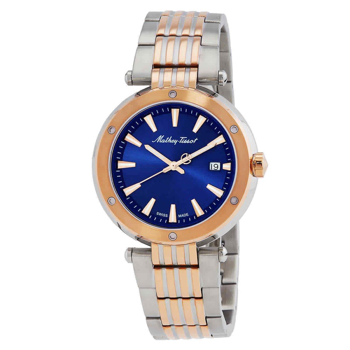 Mathey-tissot Neptune Quartz Blue Dial Men`s Watch H912RBU