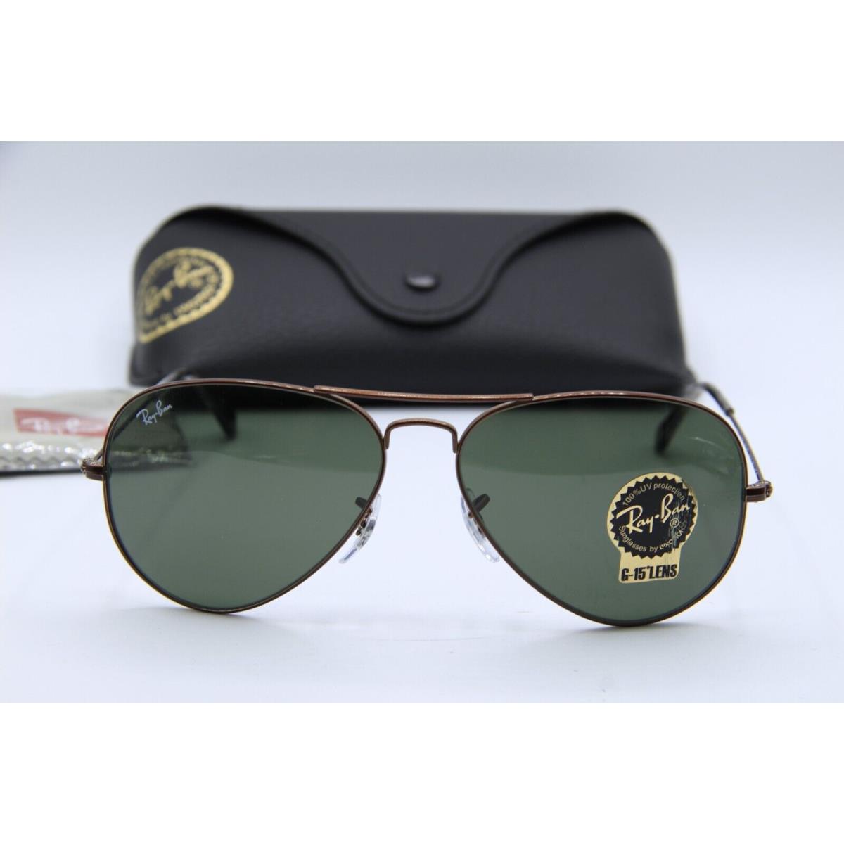 Ray-ban RB 3025 Aviator 9189/31 Brown Grey Sunglasses W/case 58-14