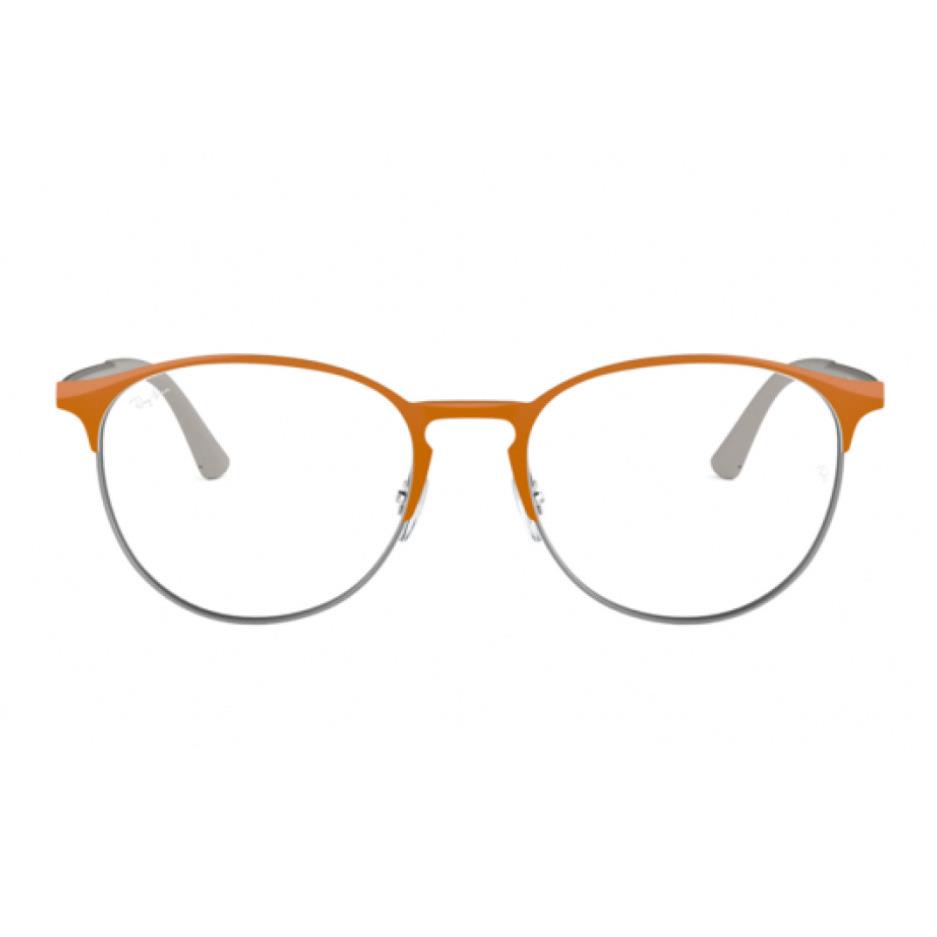 Ray-ban 0RX6375 Eyeglasses 2949 Orange-gunmetal Size 51