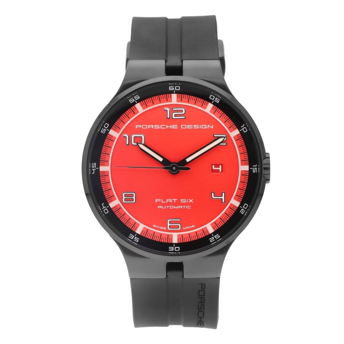 Porsche Design Flat Six 44mm Red Dial Automatic Men s Watch P.635043741254