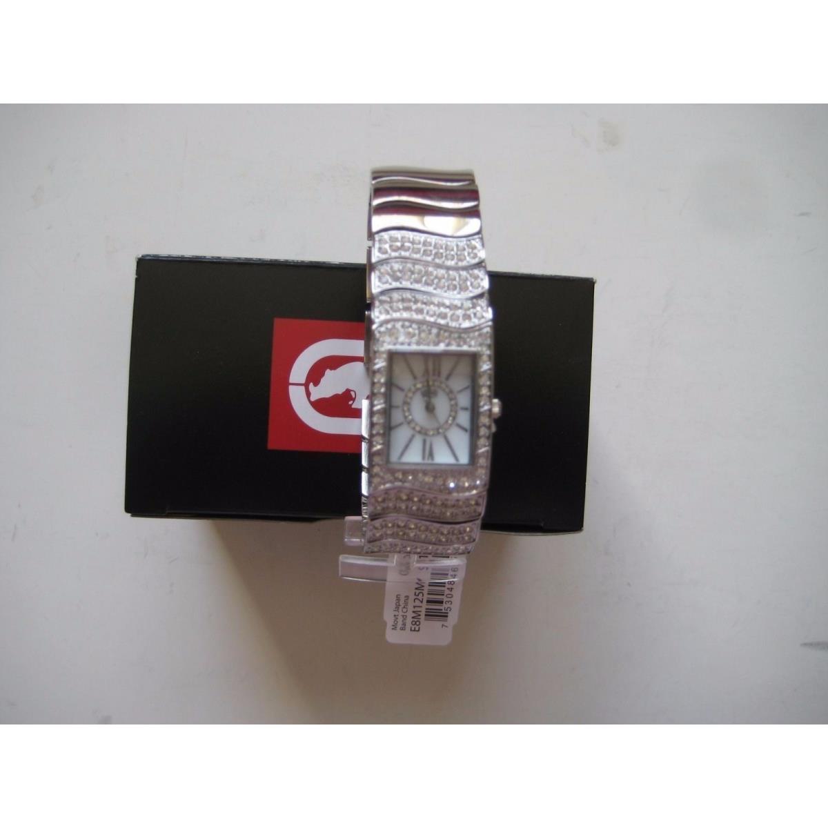 Rhino by Marc Ecko E8125MV Silver Tone Crystal Accented Women`s Watch