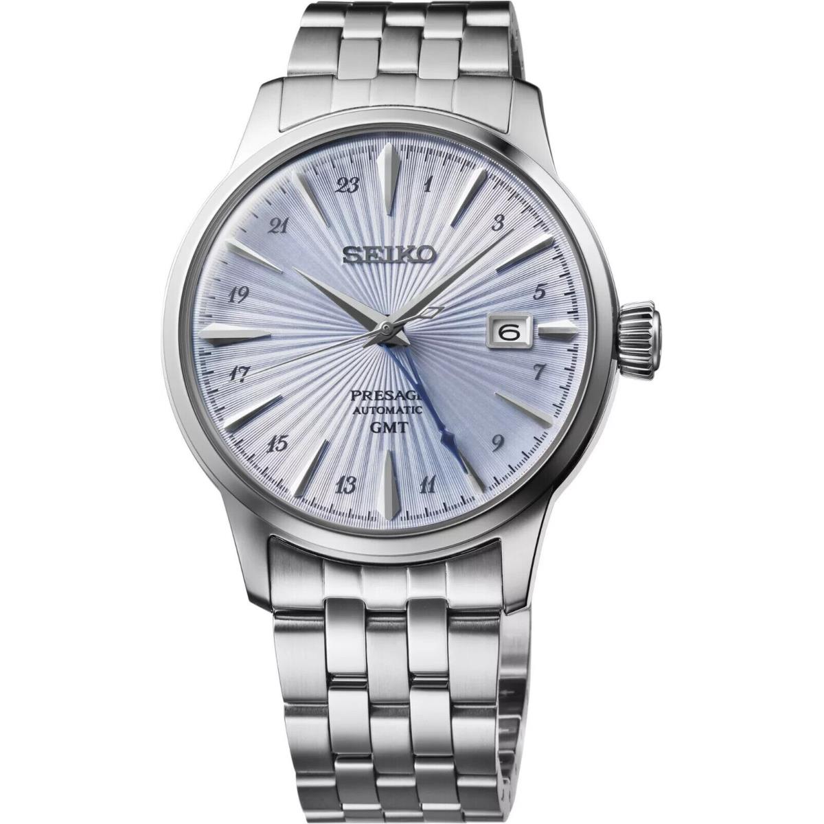 Men`s Presage Skydiving Cocktail Gmt Blue Dial Watch SSK037 by Seiko