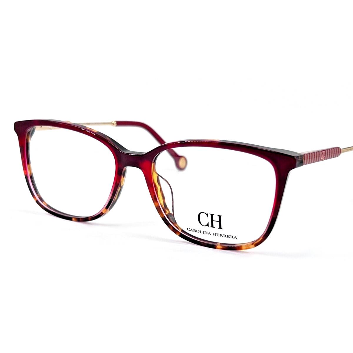 Carolina Herrera VHE816K Women`s Plastic Eyeglass Frame 0AFG Red Tortoise 53-16