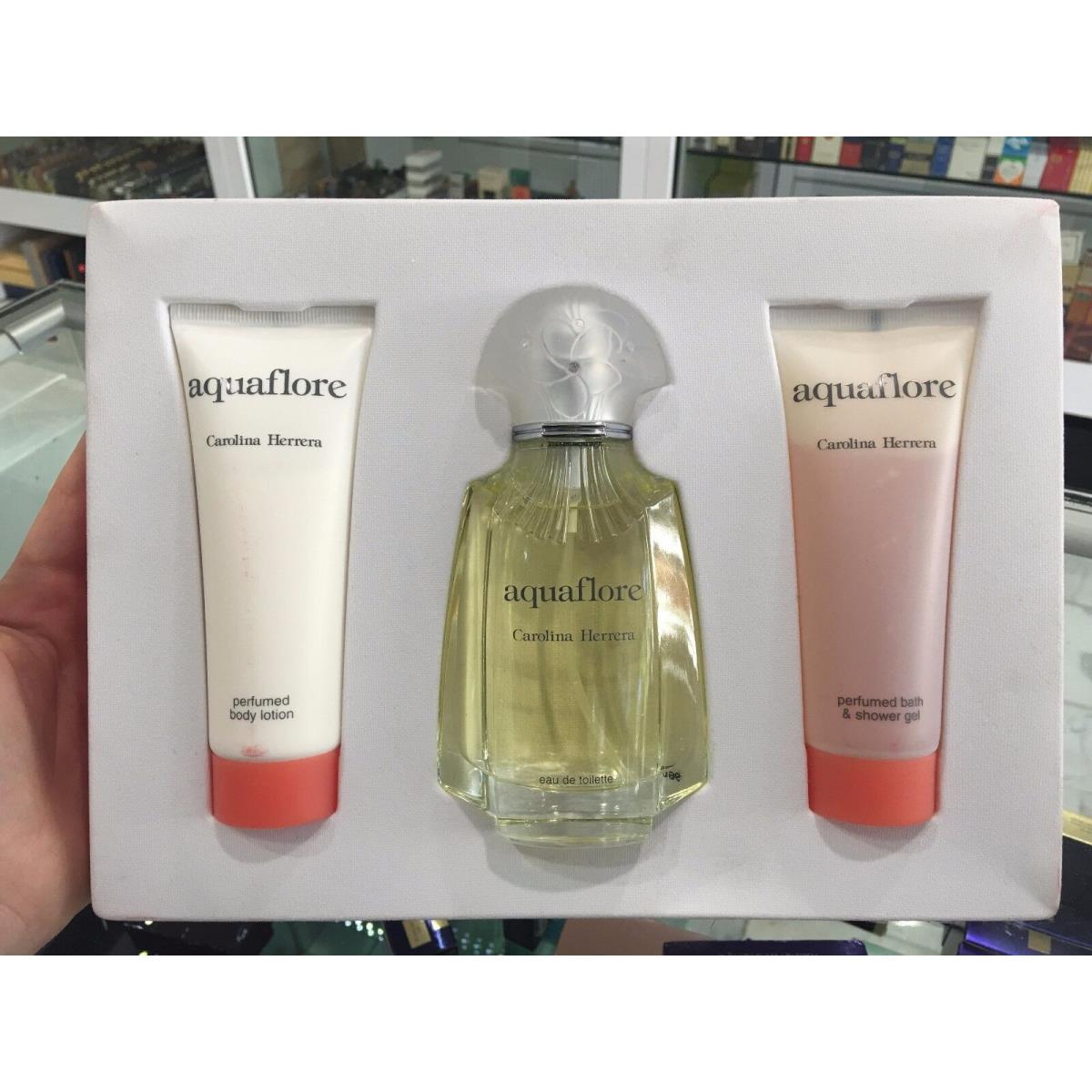 Carolina Herrera Aquaflore Gift Set Edt 75 ML Shower Gel 75 ML Lotion 75 ML