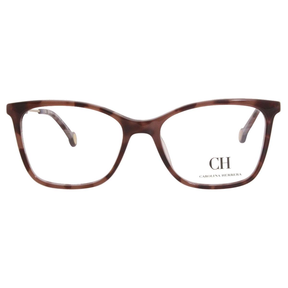 Carolina Herrera Vhe 846K 0ADD Tortoise Eyeglasses 53/17/140 with Case - Blue, Frame: Tortoise, Manufacturer: 0ADD