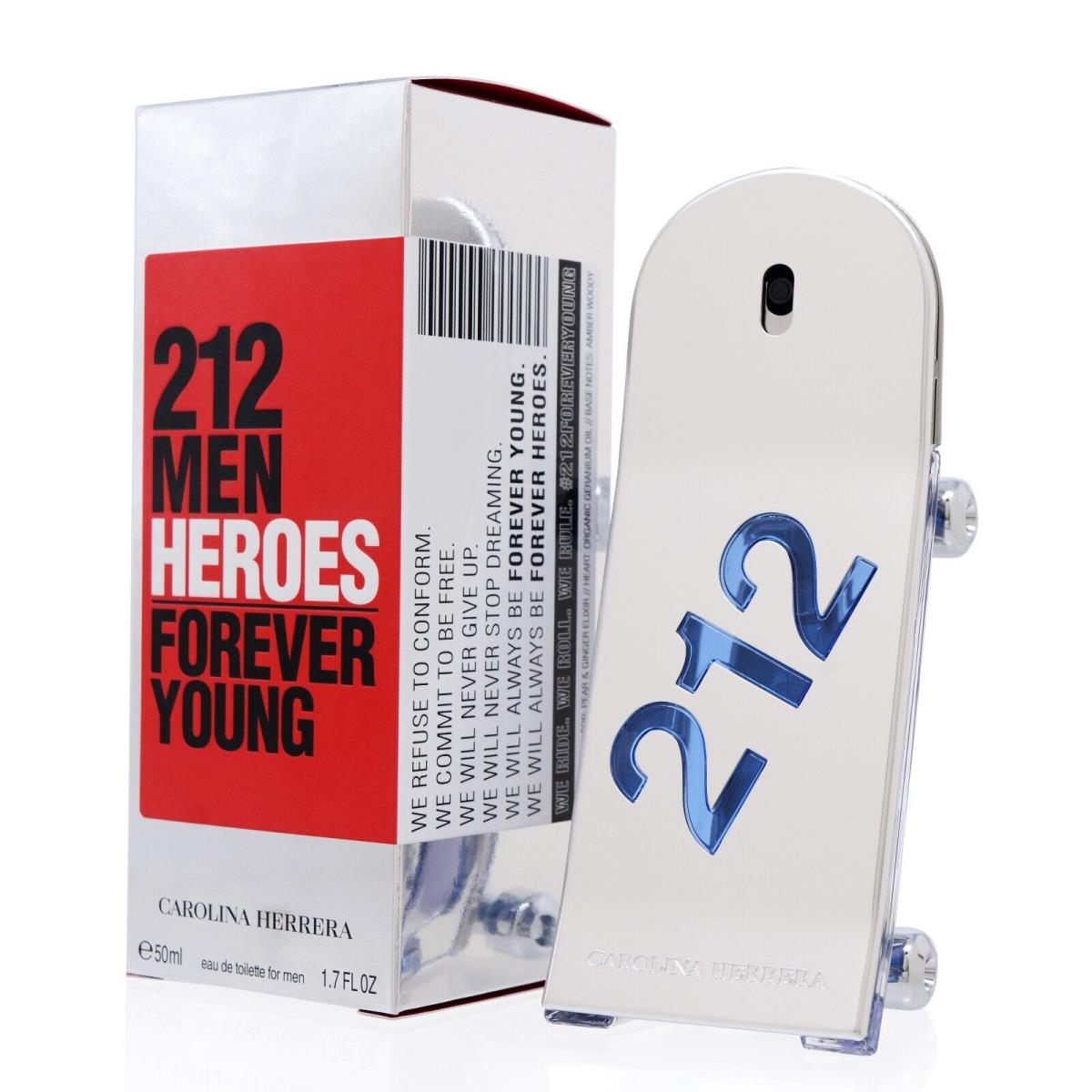 212 Men Heroes Forever Young/carolina Herrera Edt Spray 1.7 OZ 50 ML M -new