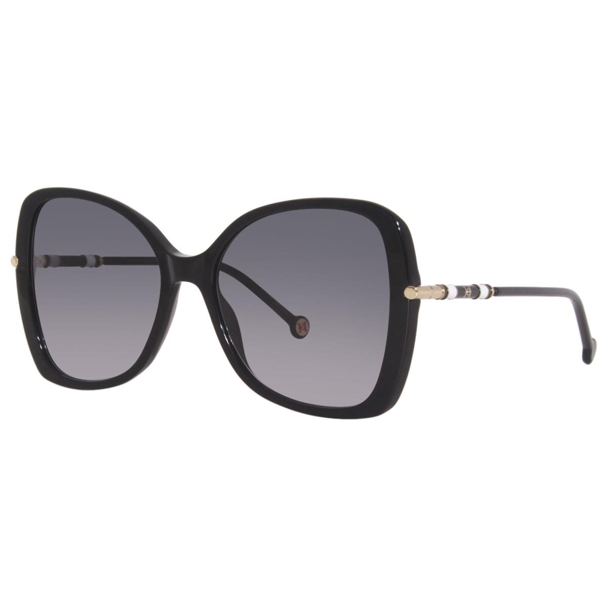 Carolina Herrera CH/0025/S 8079O Sunglasses Women`s Black/grey Shaded Lens 58mm - Frame: Black, Lens: Gray