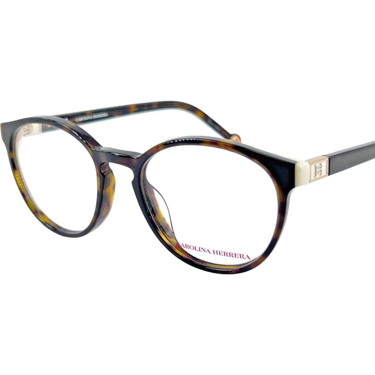 Carolina Herrera VHE875V Women`s Plastic Eyeglass Frame 722Y Tortoise 50-18