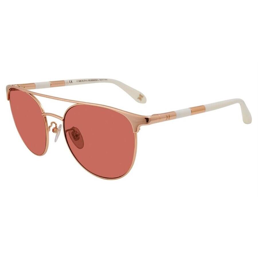 Carolina Herrera Sunglasses Shn 051M 08FC Rose Gold York 54 MM