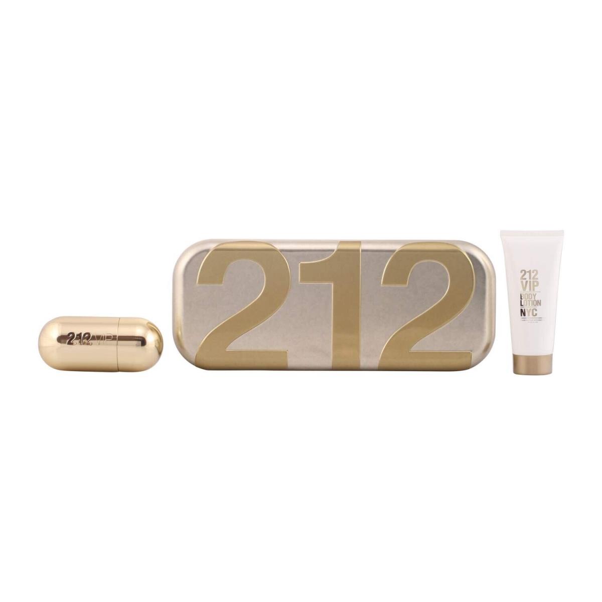 Carolina Herrera 212 Vip 2 Piece Eau De Parfum Spray 50ml/1.7oz +body Lotion 100ml- Women