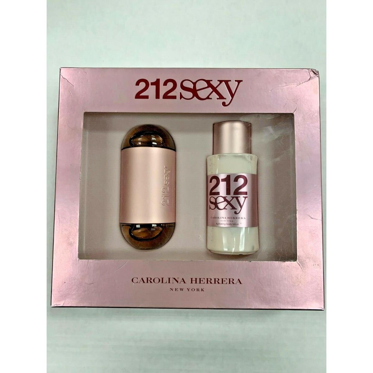 212 Sexy Carolina Herrera Women Perfume 2 Pcs Set 3.4oz Edp + 6.75oz Body Lotion