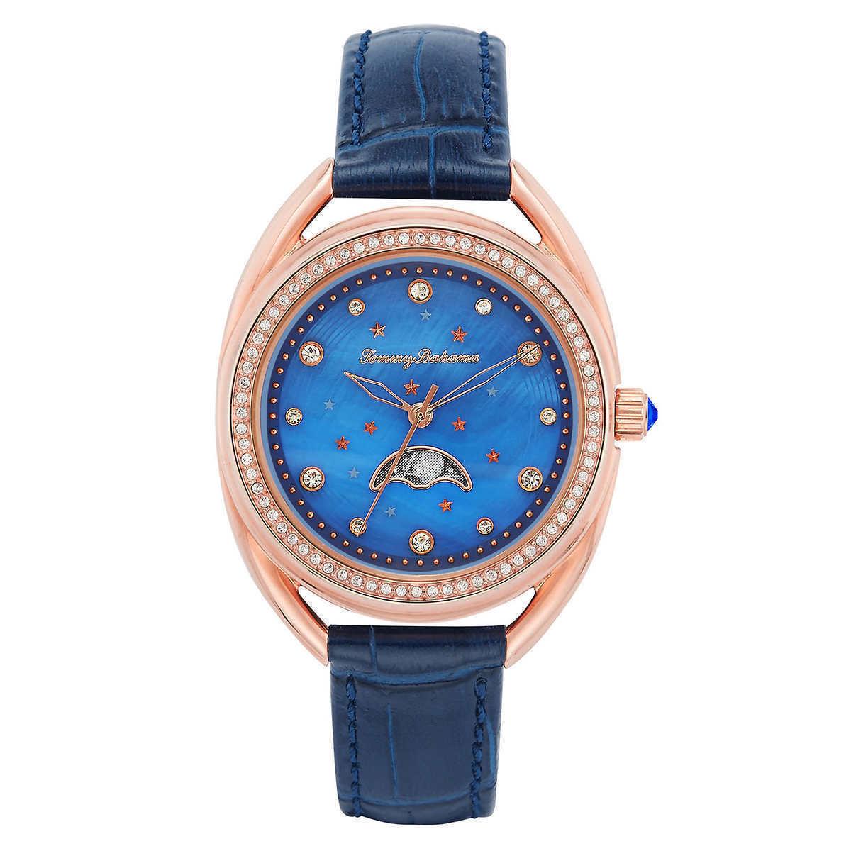 Tommy Bahama TB00032-03 Women`s Blue Moon Watch w/ Swarovski Crystals