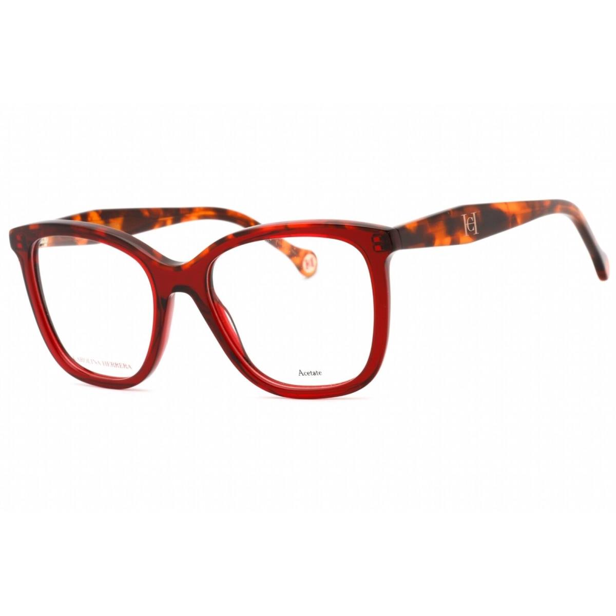 Carolina Herrera Women`s Eyeglasses Burgundy Havana Cat Eye Frame Her 0146 0YDC