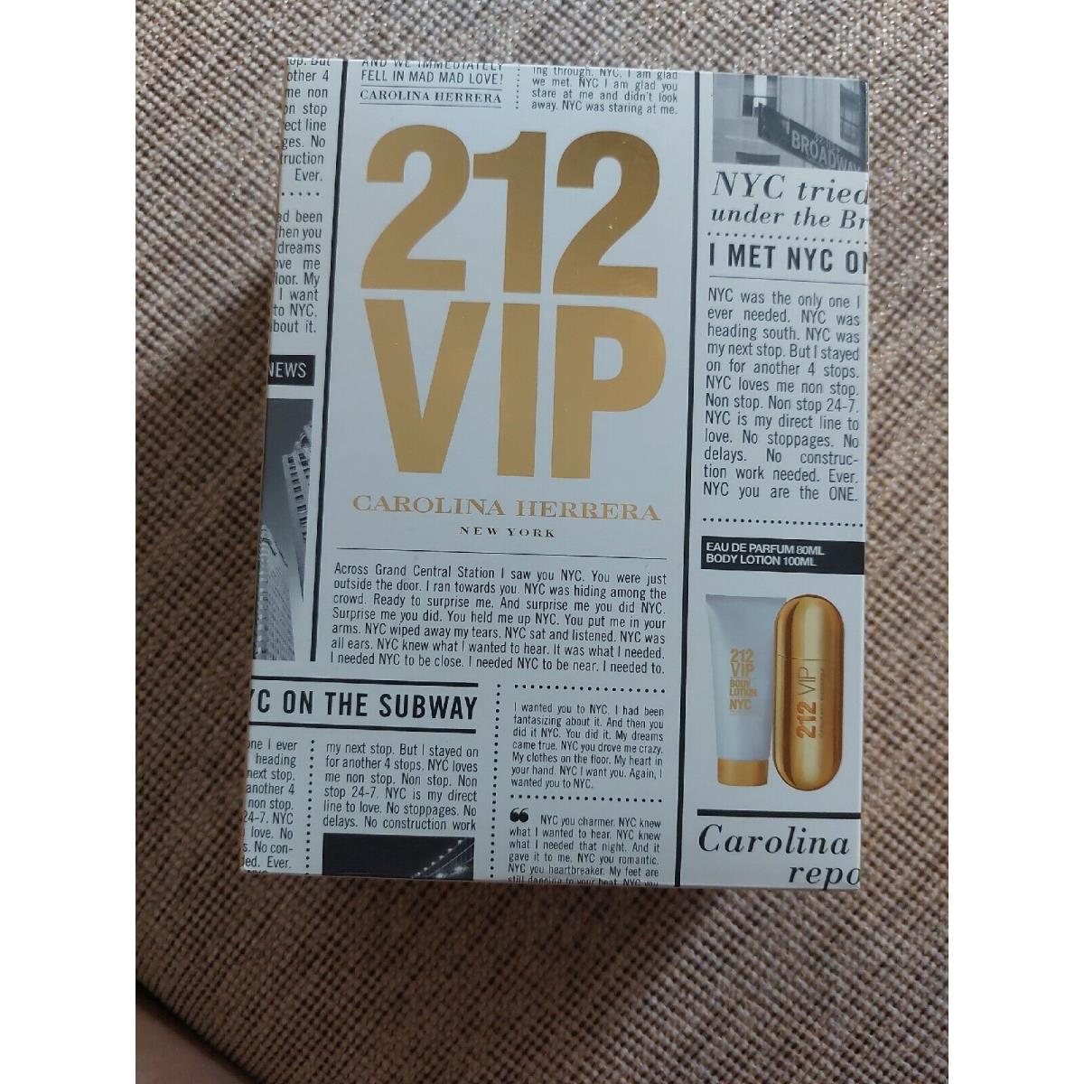 212 Vip by Carolina Herrera 2.7oz EDP+3.4oz Body Lotion 2 Pcs Set For Women