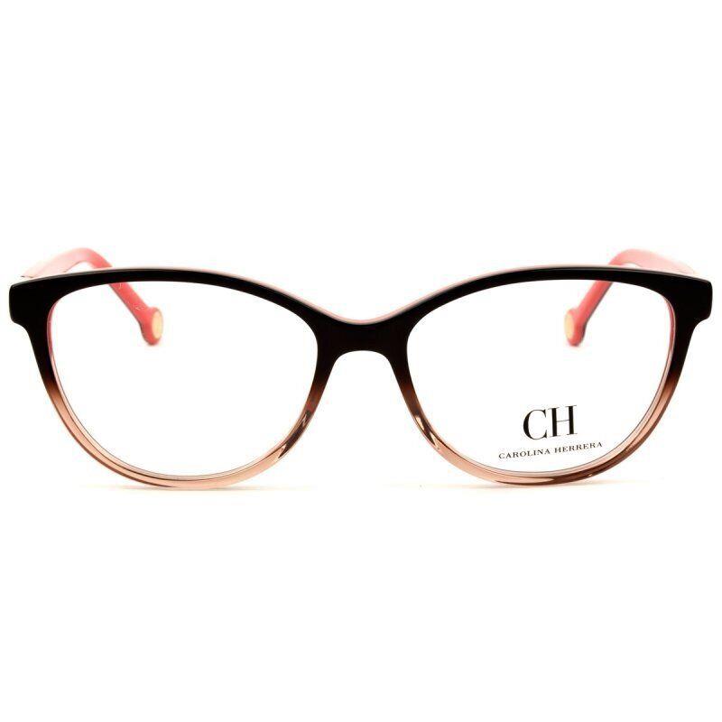 Carolina Herrera VHE-720-09PV-53mm Black Red Eyeglasses - Frame: Black