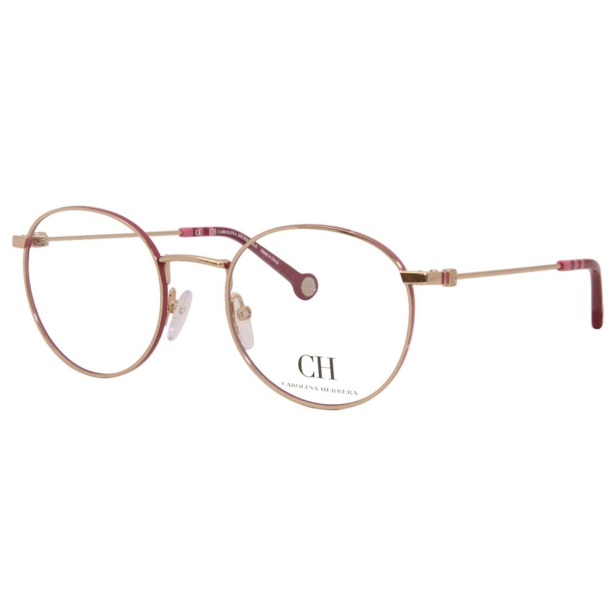 Carolina Herrera Vhe 167K 0E59 Rose Gold Eyeglasses 50/20/140 with Case