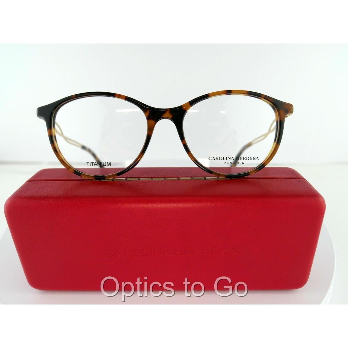 Carolina Herrera Vhn 590M Qadr Tortoise 51-17-140 Titanium Eyeglasses Frames