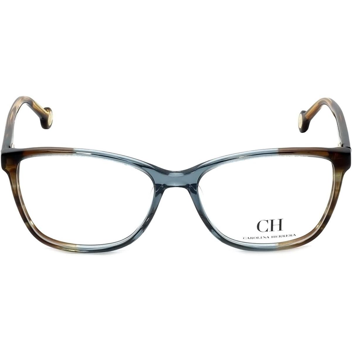 Carolina Herrera Designer Eyeglasses VHE717K-0844 in Blue-brown 54mm Demo Lens