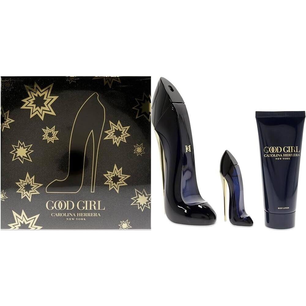 Carolina Herrera Good Girl 3 Piece Gift SET-2.7OZ Edp + 3.4OZ Body Lotion + Mini