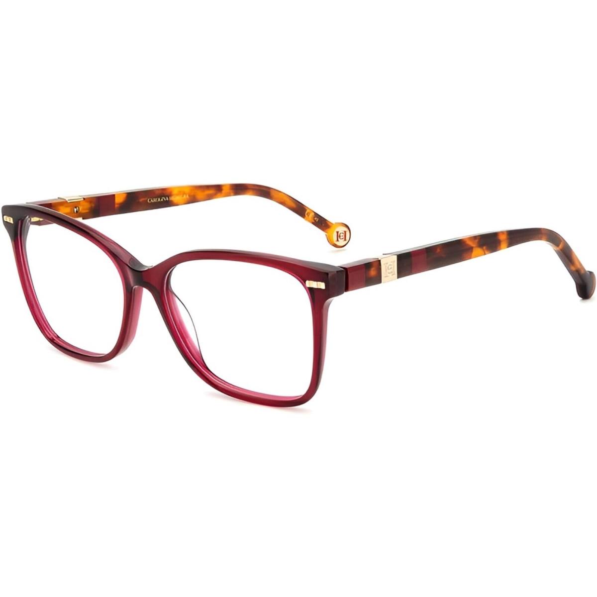 Carolina Herrera Women`s Eyeglasses Burgundy Havana Cat Eye Frame Her 0108 0YDC