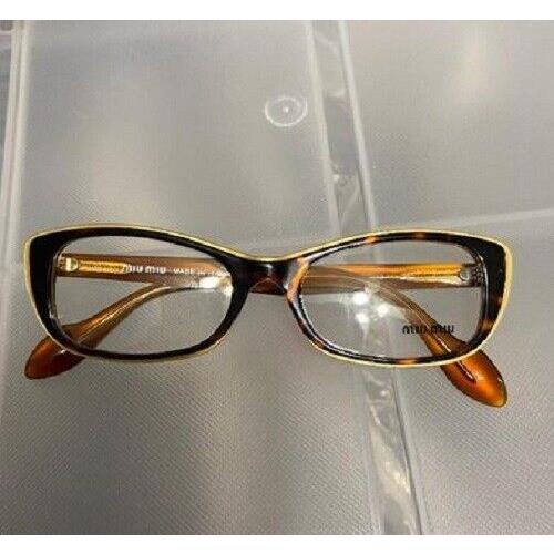 Miu Miu Tortoise Cateye Eyeglasses Frames VMU01L KAZ-101 51mm Rx-able